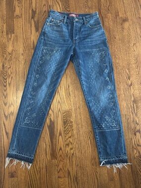Lucky Legend Paisley High Rise Button Fly Drew Mom jeans Lucky Brand